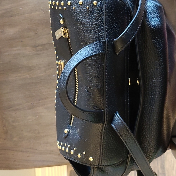 Michael Kors Black Leather Backpack/Purse - Picture 7 of 16